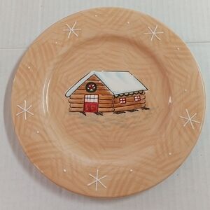 HOME Northwoods Collection Cabin Snowflake 8"Salad Plate